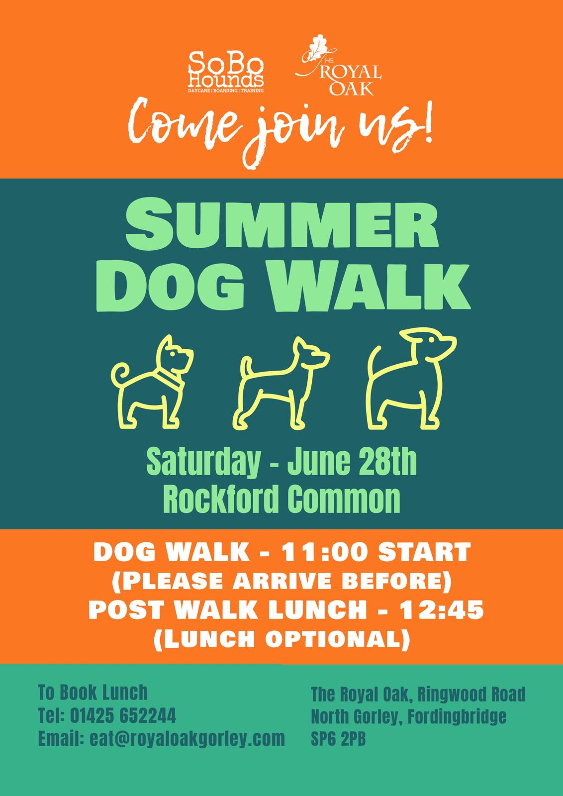 Rockford Common Dog Walk & Optional Lunch – Saturday 28th June 🐕‍🦺