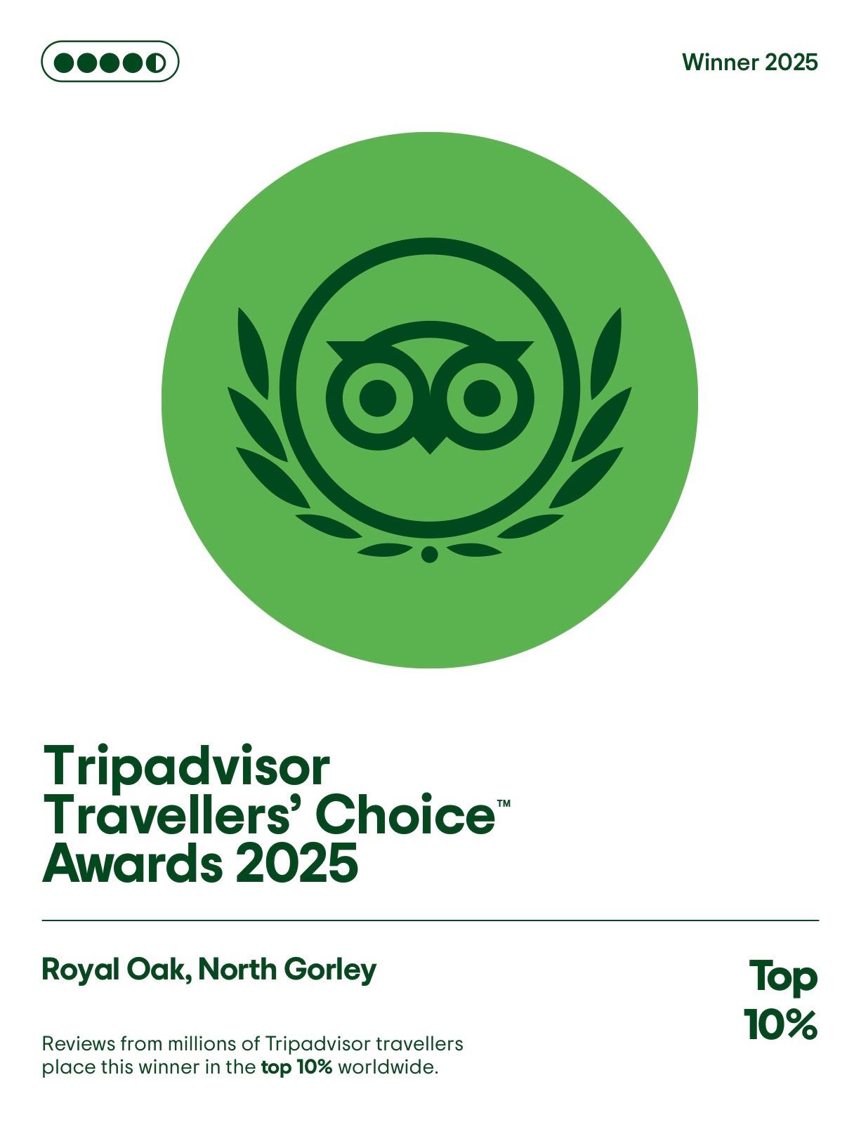 We Won! Tripadvisor Travellers’ Choice Award 2025 💚